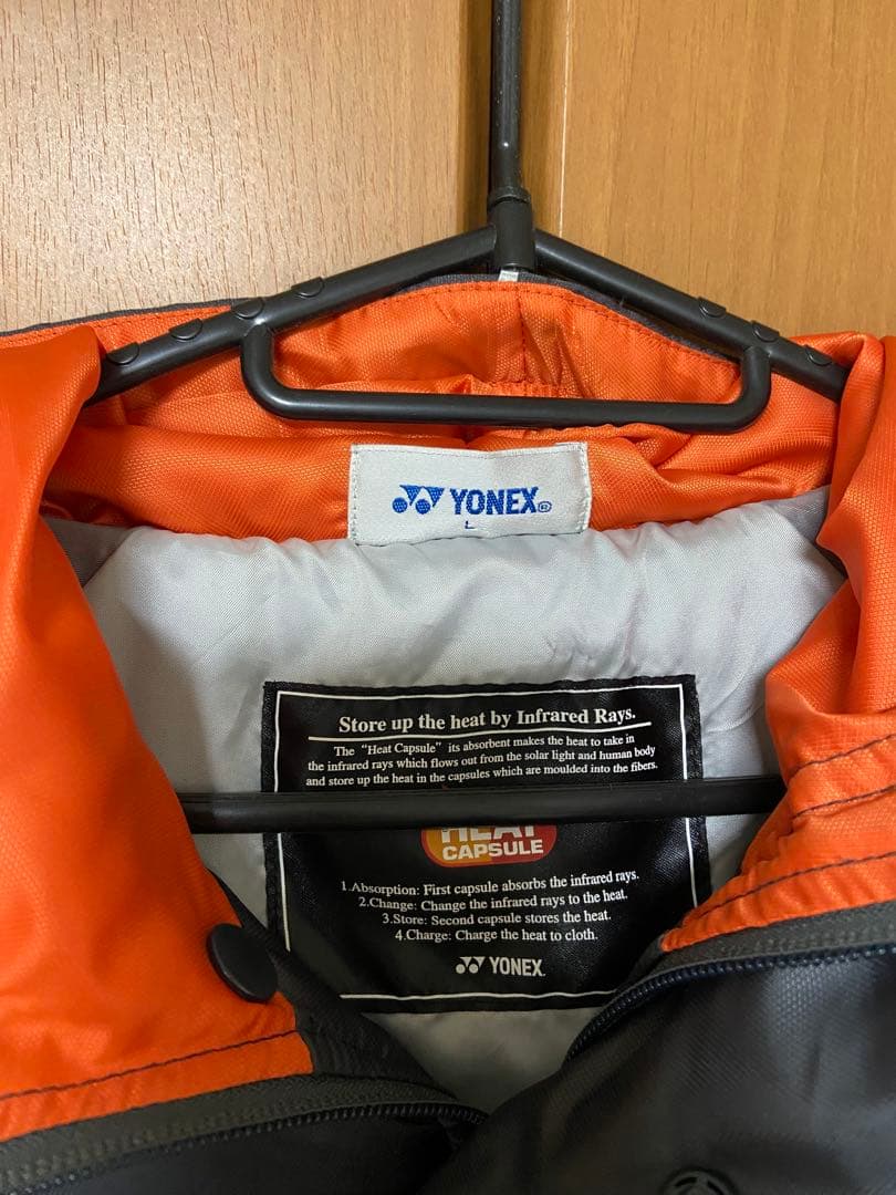 YONEX ベンチコート Lサイズ グレー