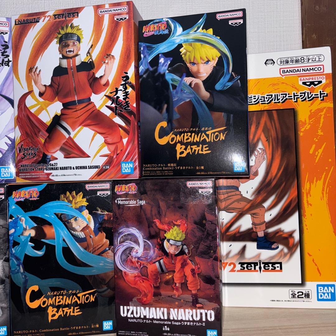 NARUTO-フィギュア8体ビジュアルボード2枚まとめ売り！
