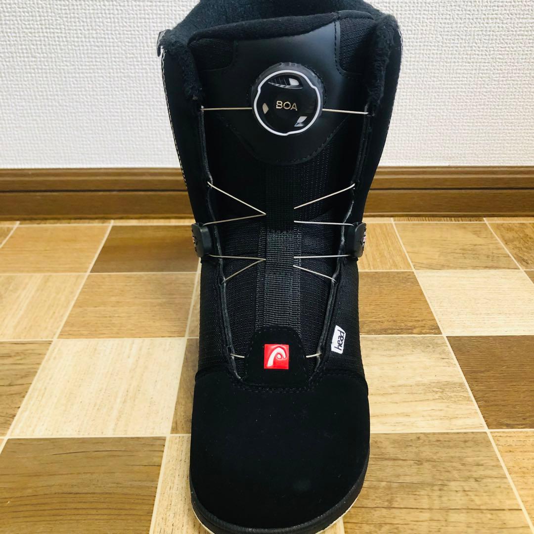 【美品】HEAD スノーボードブーツ JR ブラック 22.5/23.5