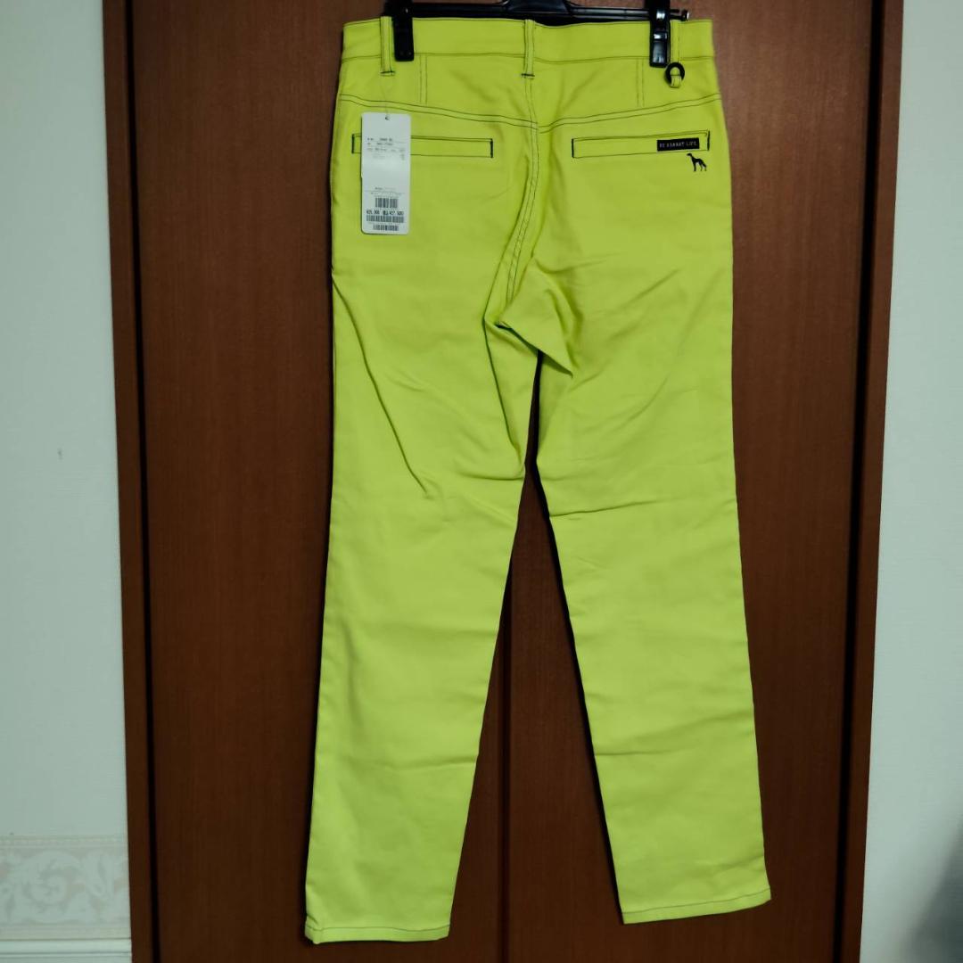 新品 adabat アダバット ゴルフパンツ 撥水 蛍光イエロー 38(M)