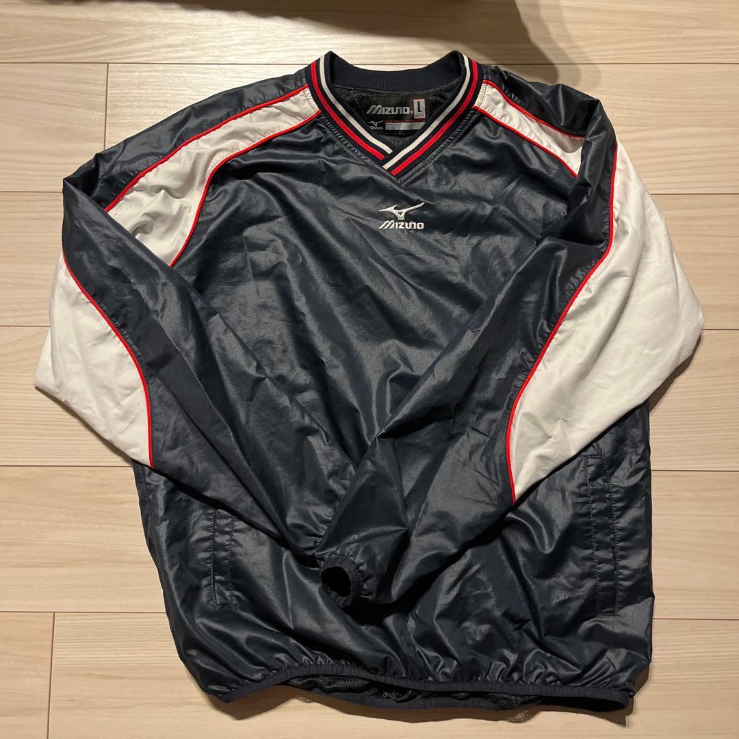 大特価！早い者勝ち！　Mizuno ネイビー Vネックジャケット Lサイズ