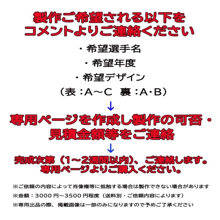 【問い合わせ専用】自作　オリジナル　プロ野球カードゲーム