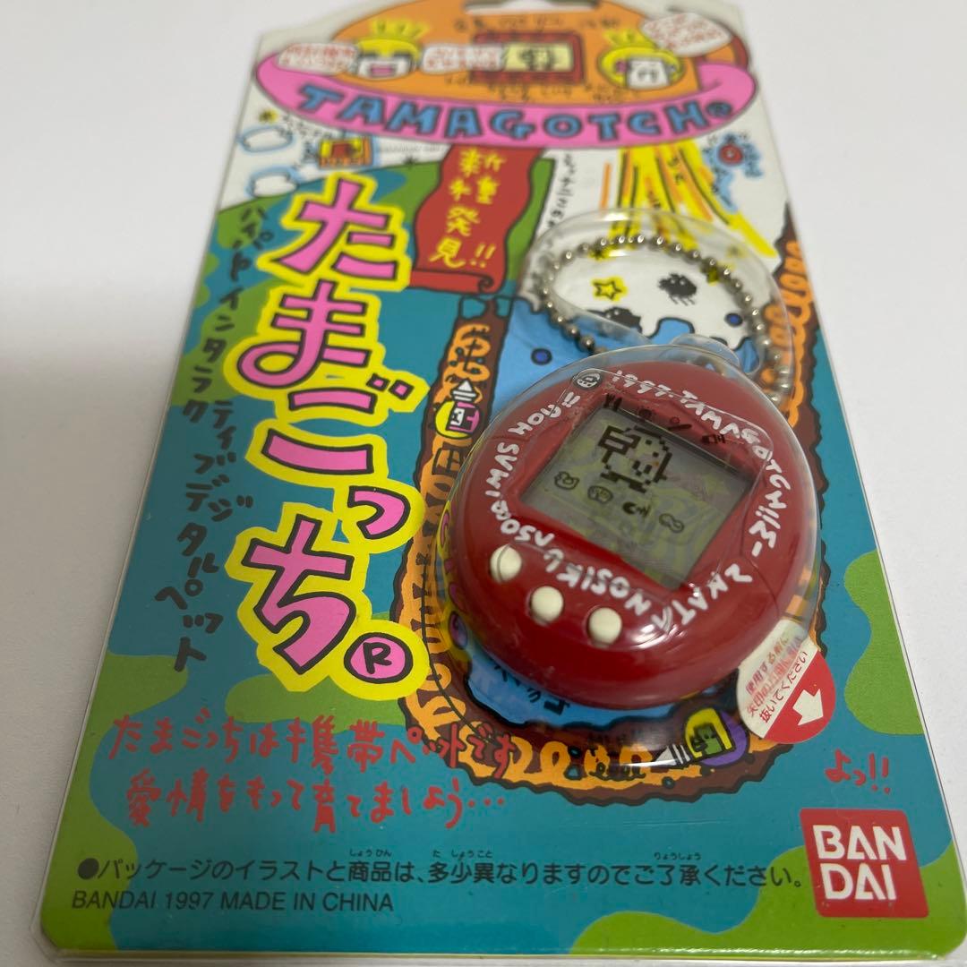 【平成レトロ】BANDAI 新種発見！　たまごっち レッド 1997年製