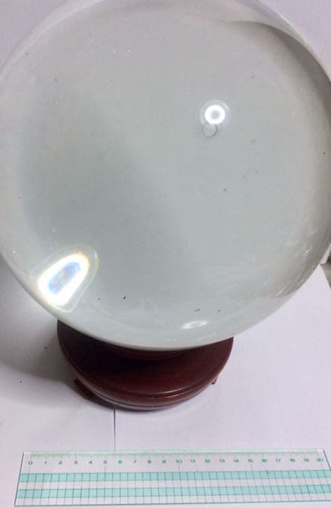 水晶玉 特大 約20cm 透明 クリスタル インテリア