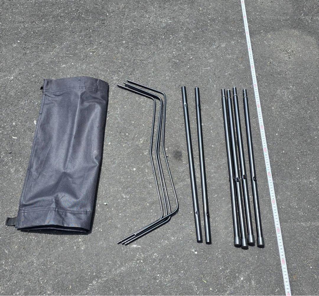 黒いアウトドアコット、ポール　Edy専用ページ