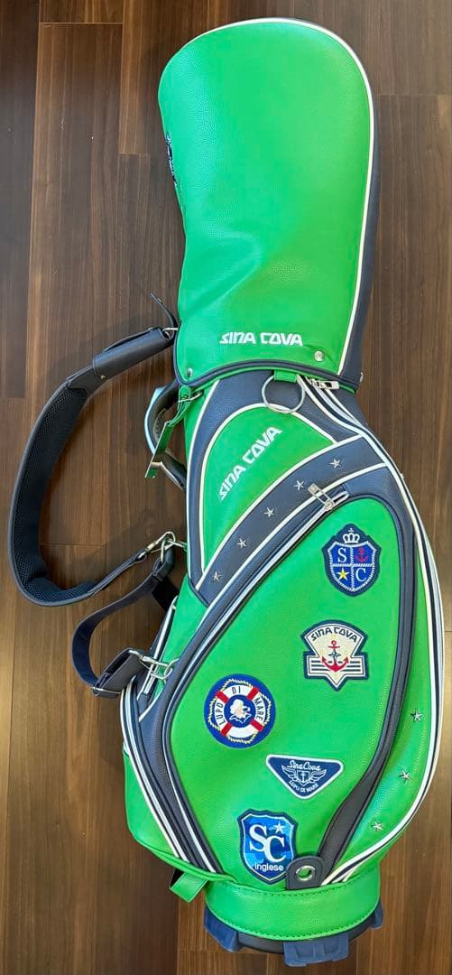 SINACOVA ゴルフキャディバッグ　グリーン　美品