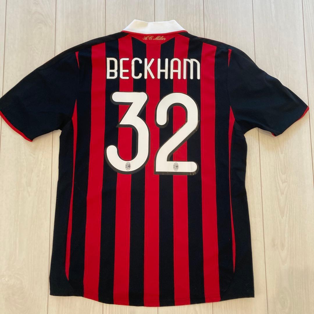 ベッカムネーム入り　ＡＣミランホームユニフォーム