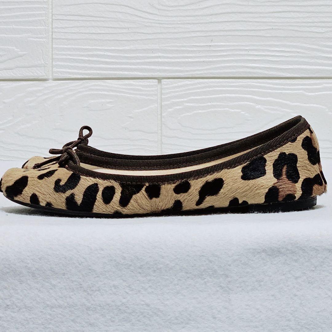 美品♥Repettoレペット【22.5】 サンドリオン バレエシューズ ヒョウ柄