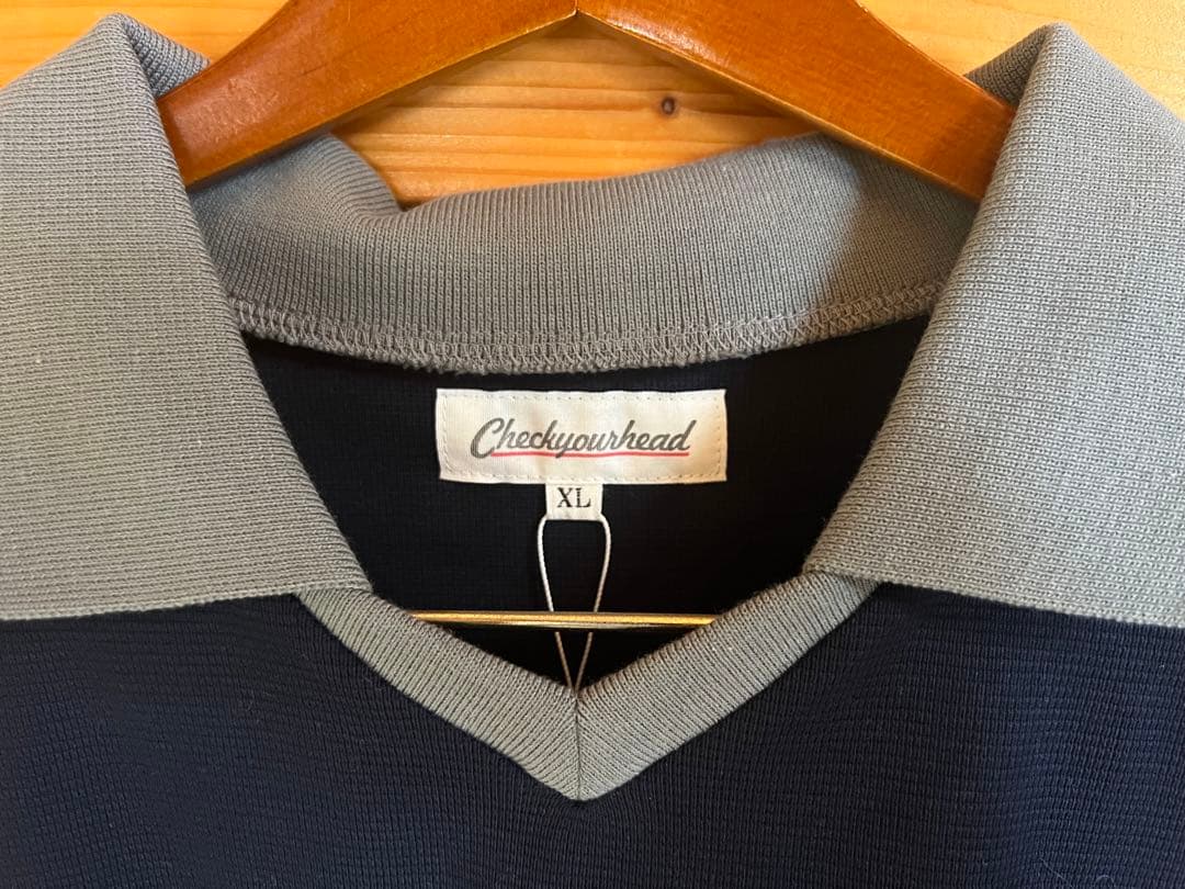 clubhaus クラブハウス　checkyourhead ポロシャツ　XL