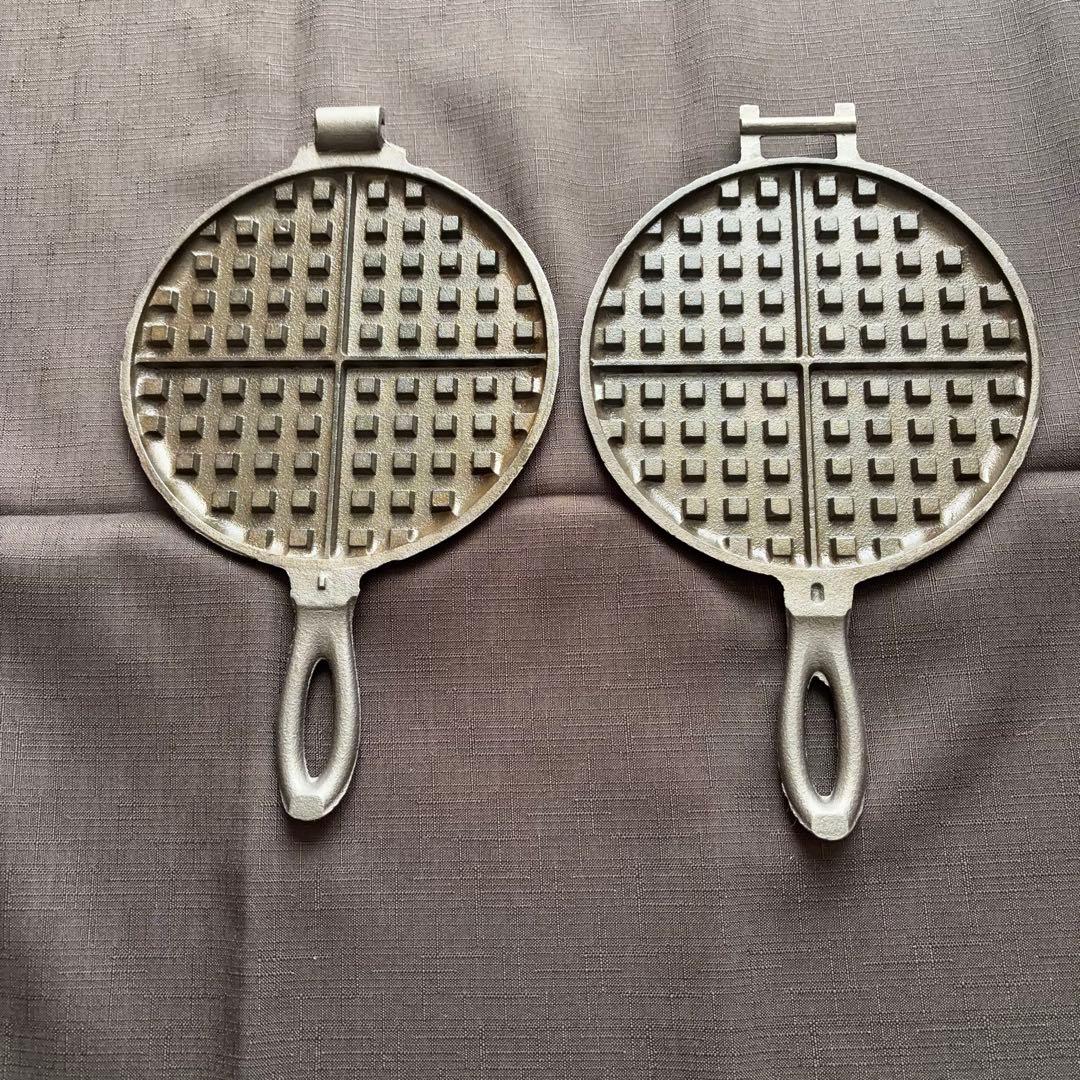 ROME WAFFLE IRONプロの道具【鋳鉄製】本格的ワッフル焼き器