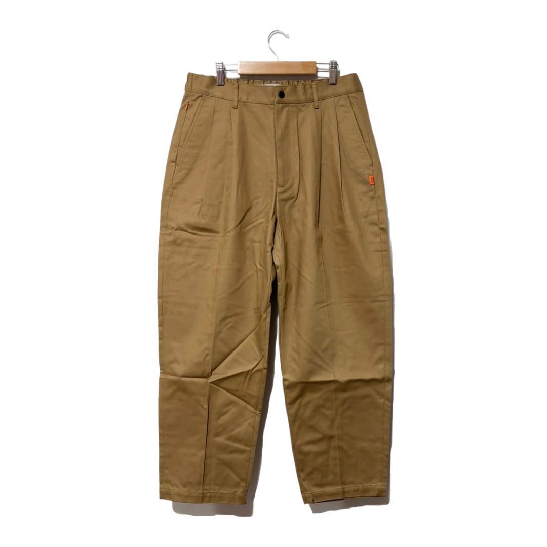 新品 ラッセルノ ゴルフ ワイド シルエット パンツ ブラウン M/L
