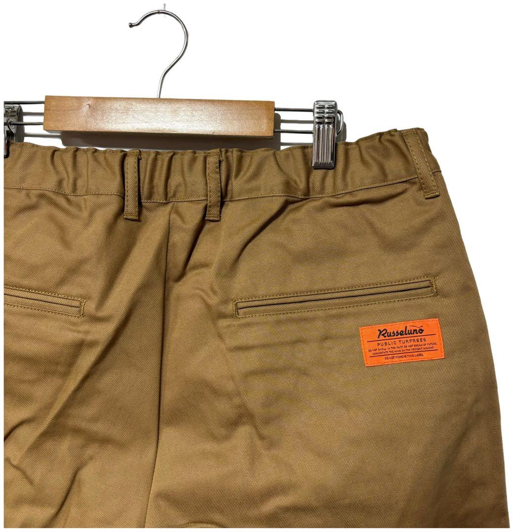 新品 ラッセルノ ゴルフ ワイド シルエット パンツ ブラウン M/L