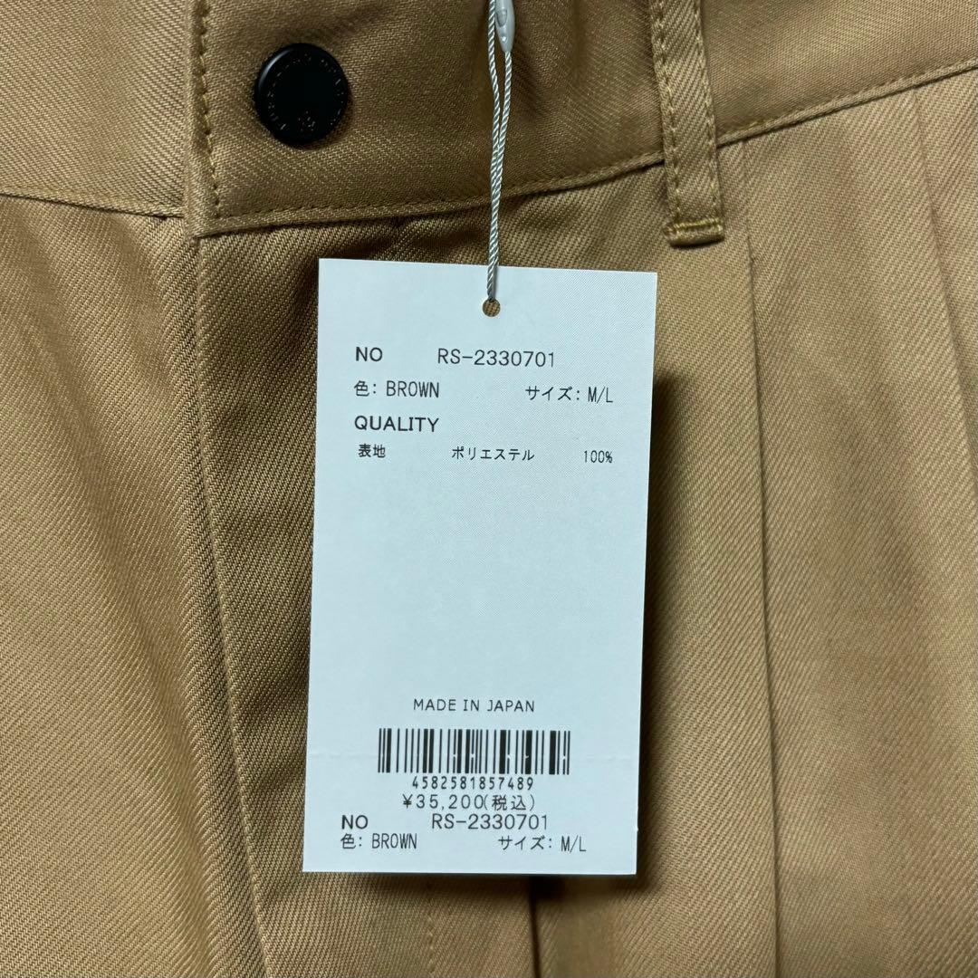 新品 ラッセルノ ゴルフ ワイド シルエット パンツ ブラウン M/L