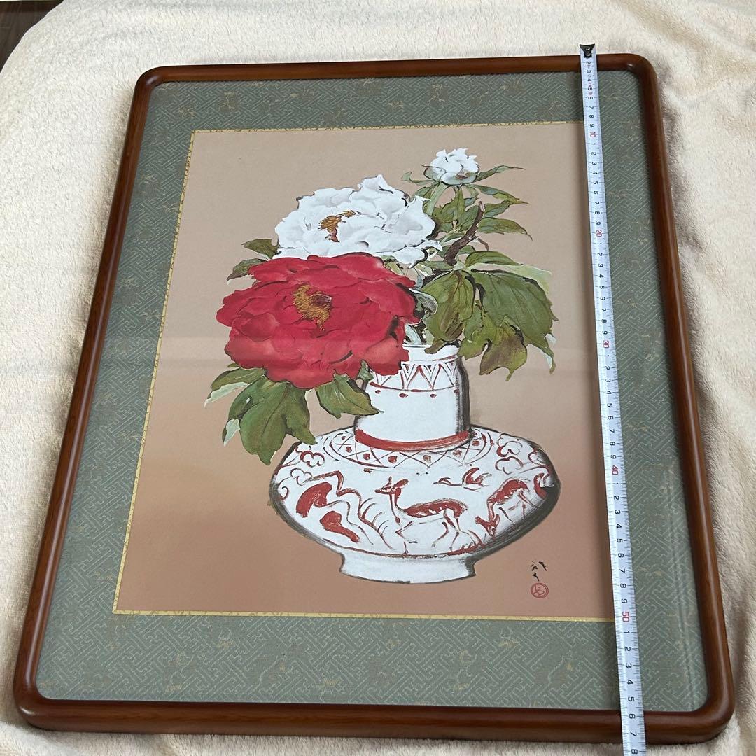 美品 花瓶 絵 花 当日発送