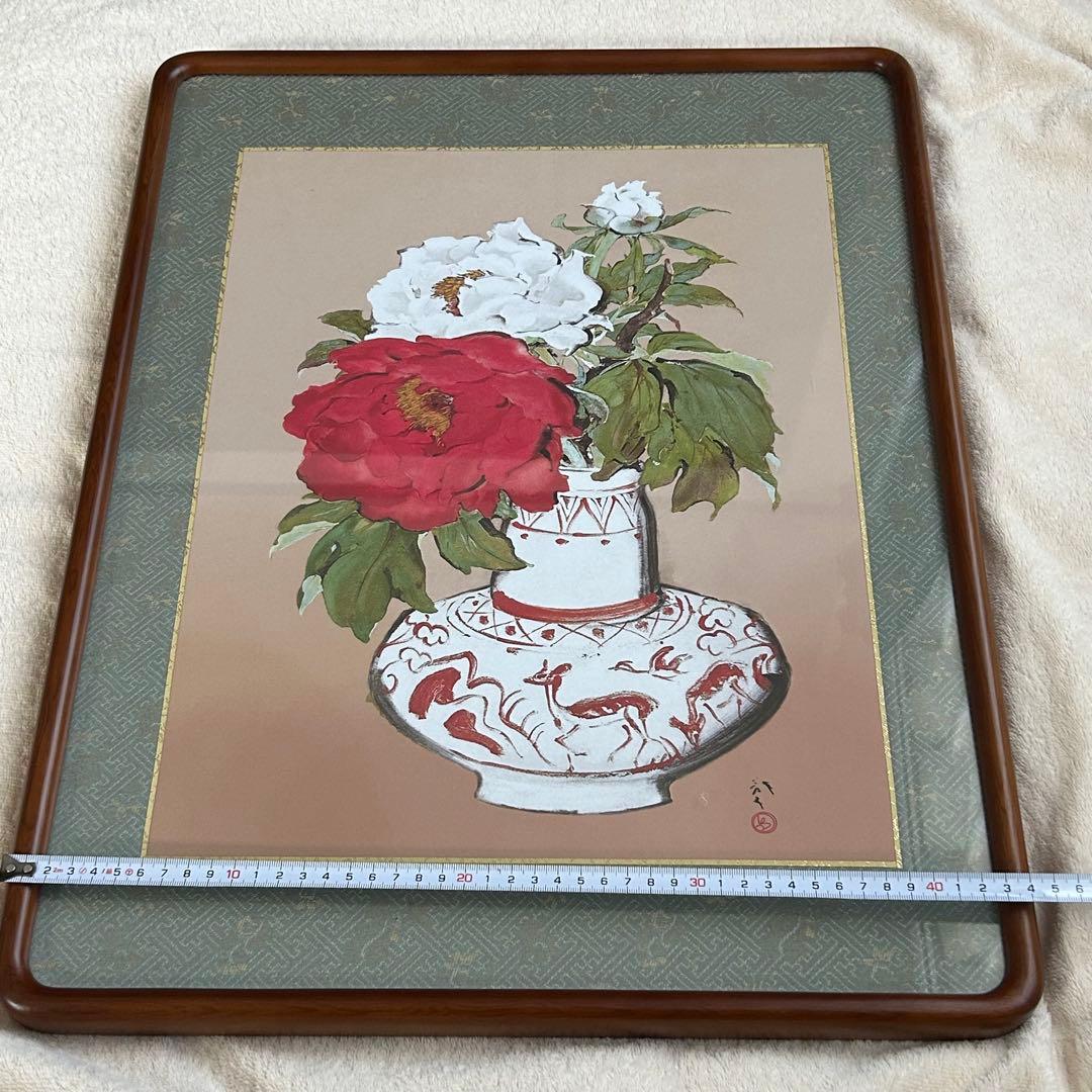 美品 花瓶 絵 花 当日発送