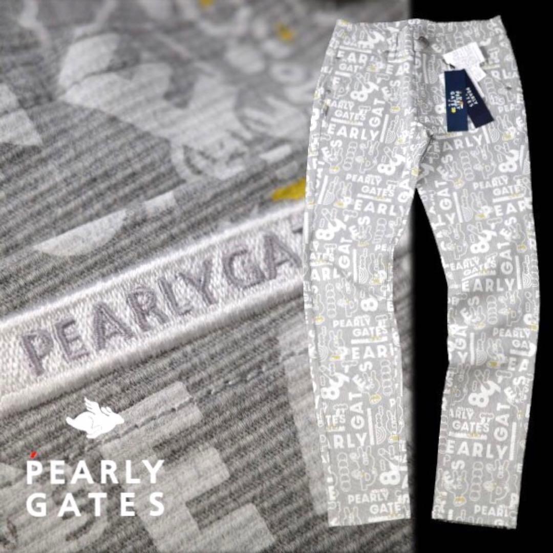 【PEARLY GATES】ロゴ ストレッチロングパンツ グログランPG 0番S
