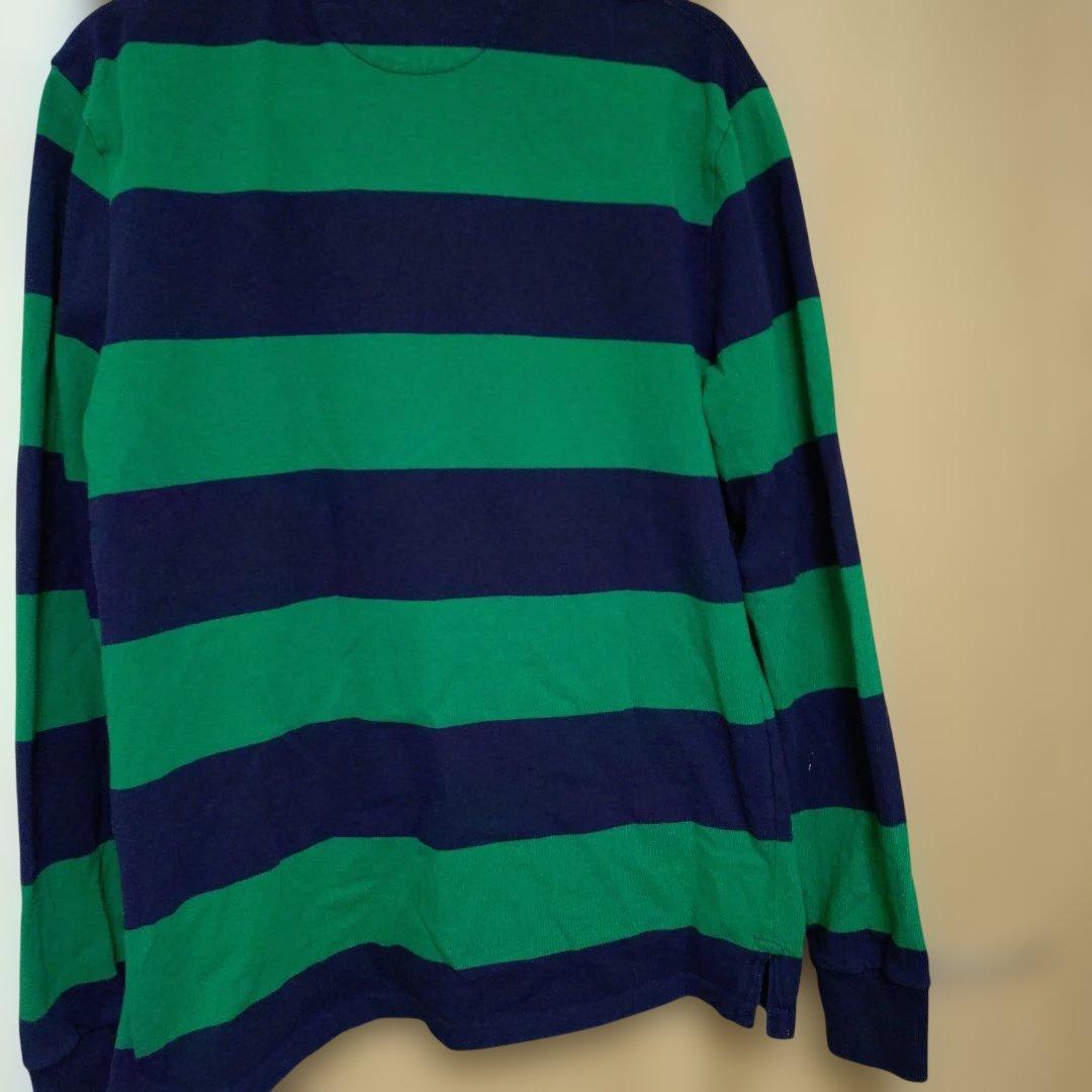 【美品レア】Polo Ralph Lauren ボーダー 長袖 ラガーシャツ　М