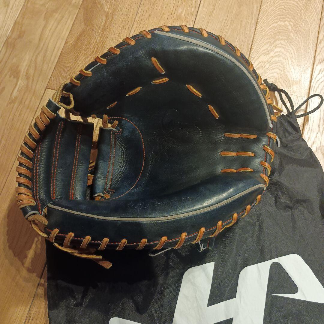 HATAKEYAMA 硬式グローブ PRO-M9IB 40周年 紺色 収納袋付き