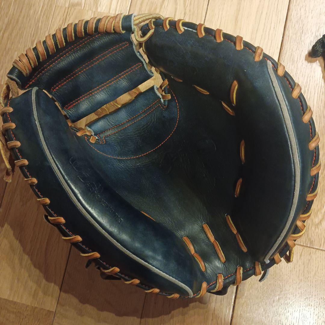 HATAKEYAMA 硬式グローブ PRO-M9IB 40周年 紺色 収納袋付き