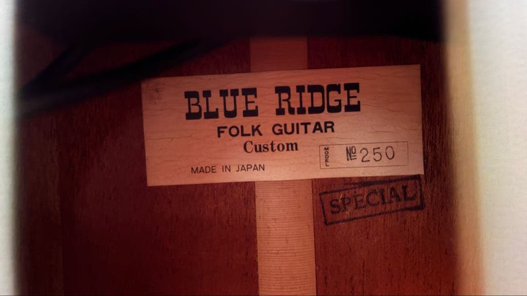 エレアコ仕様「BLUE RIDGE CUSTOM250 ジャパンヴィンテージ」