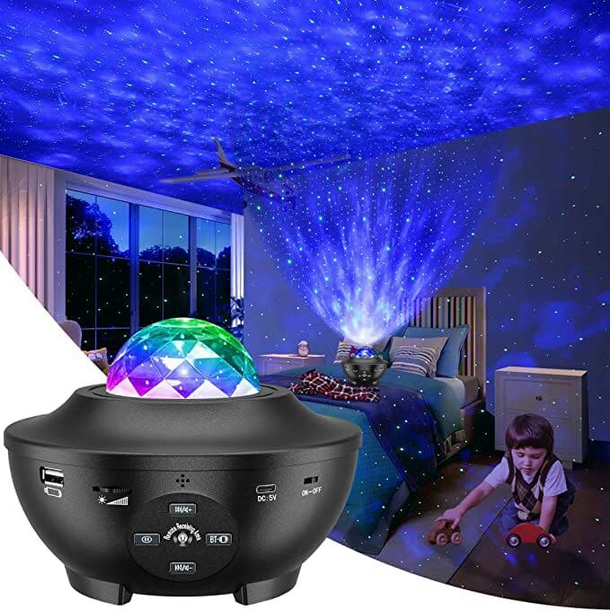 ベッドヘッドのプロジェクションライト星空ライトusbメモリーのタイミング音制御