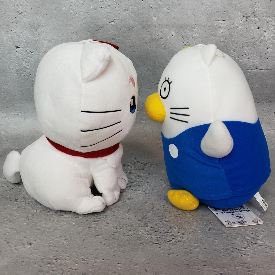 タグ付 プライズ品 銀魂xサンリオコラボ でっかいぬいぐるみ 定春&エリザベス