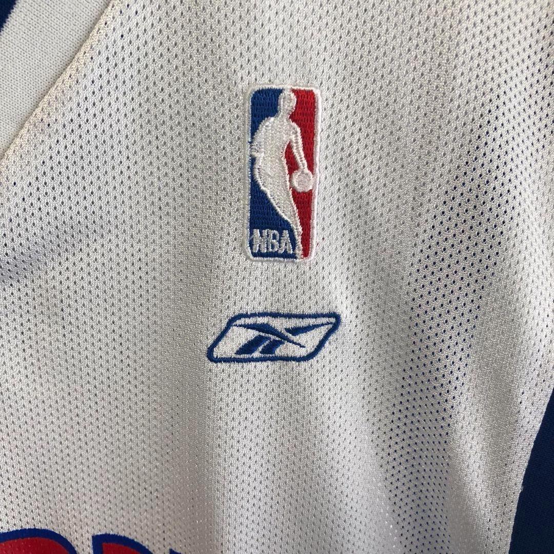 NBA Reebok　リーボック　ピストンズ　プリントロゴ　ノースリーブ　古着