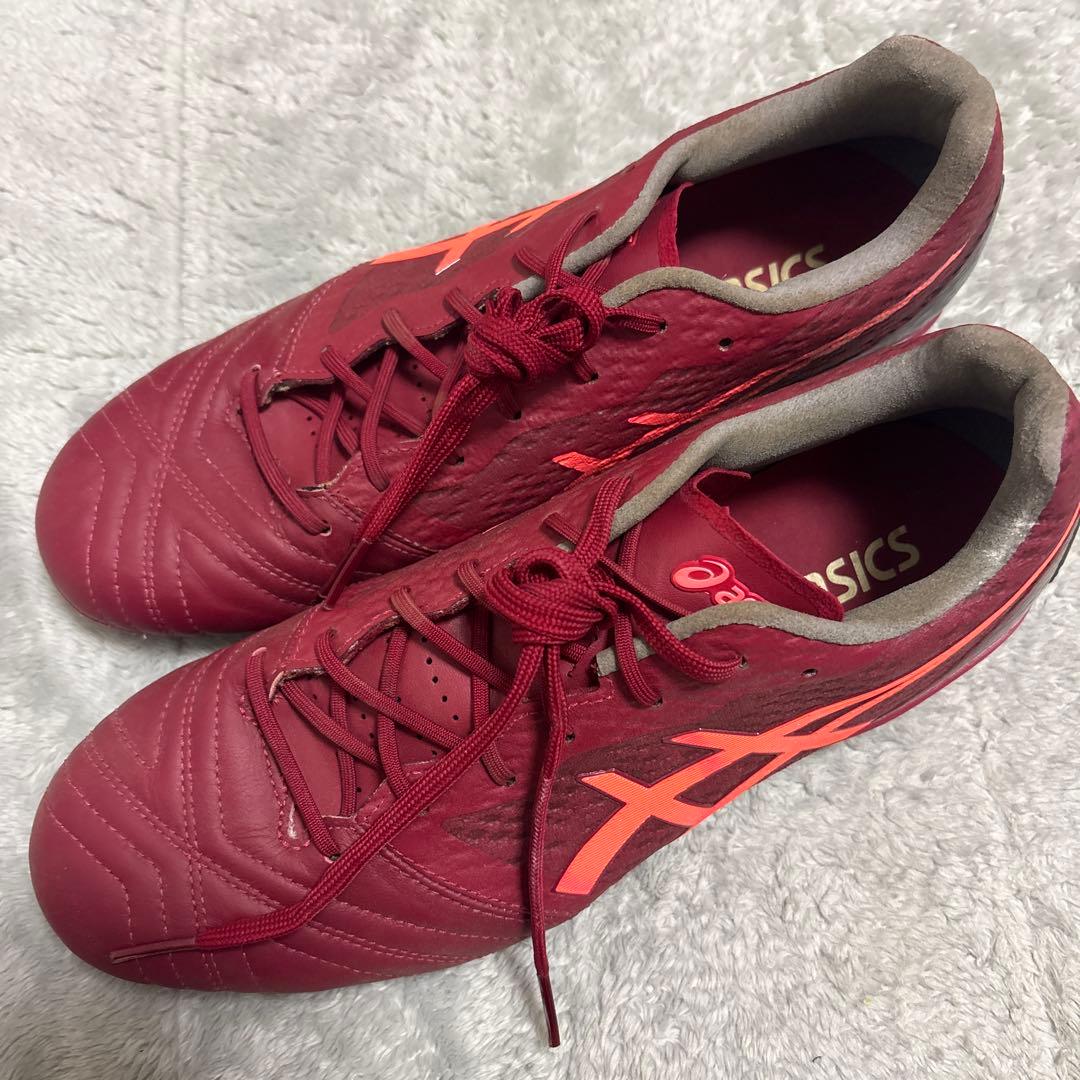 ASICS サッカーシューズ 赤 スパイク