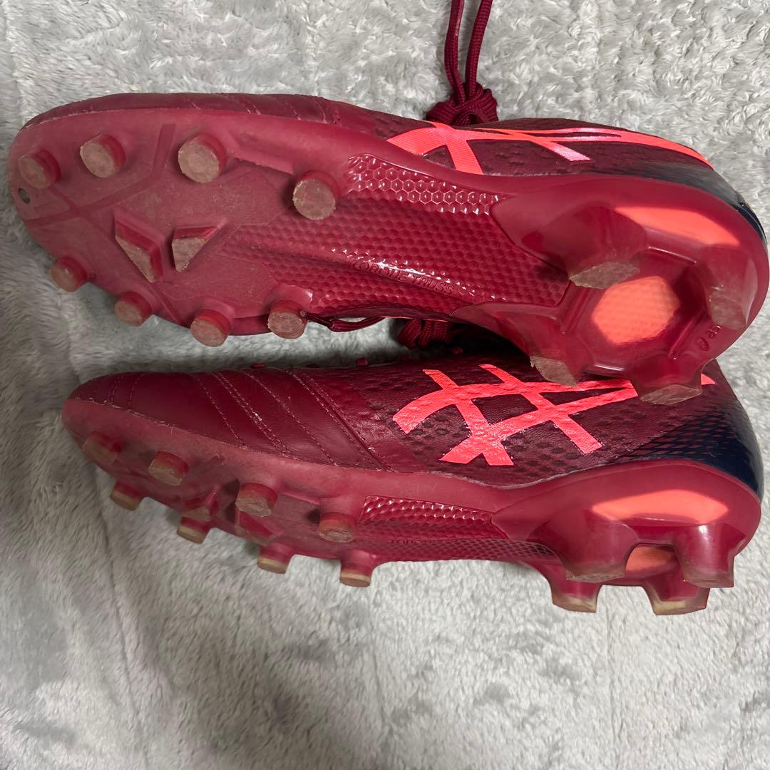 ASICS サッカーシューズ 赤 スパイク