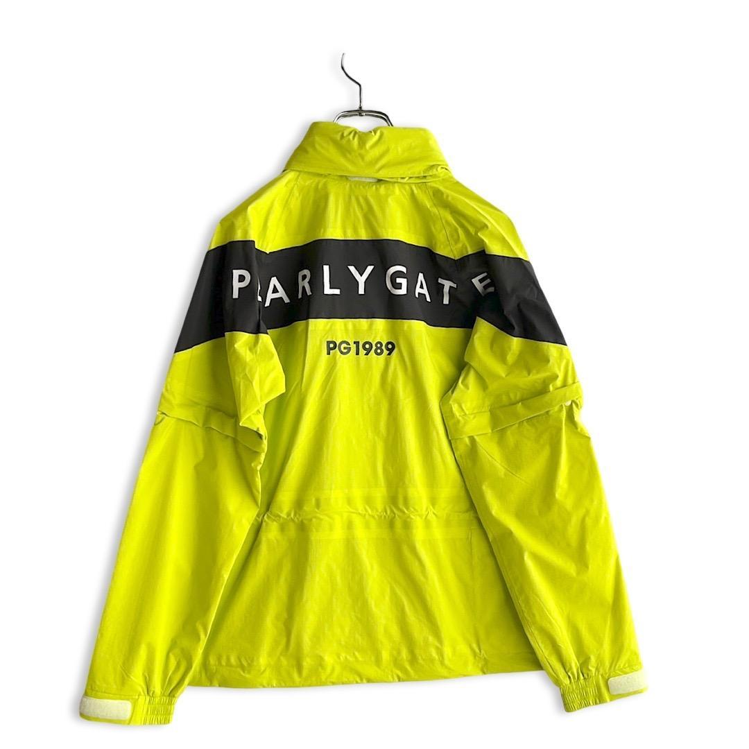 694 パーリーゲイツ 定価61,600円ビックロゴ レインウェア ライム1 M
