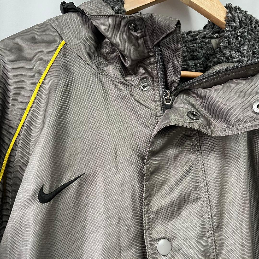 Nike ボア フリース裏地 ベンチコート シルバー　ナイキ　メンズ　L