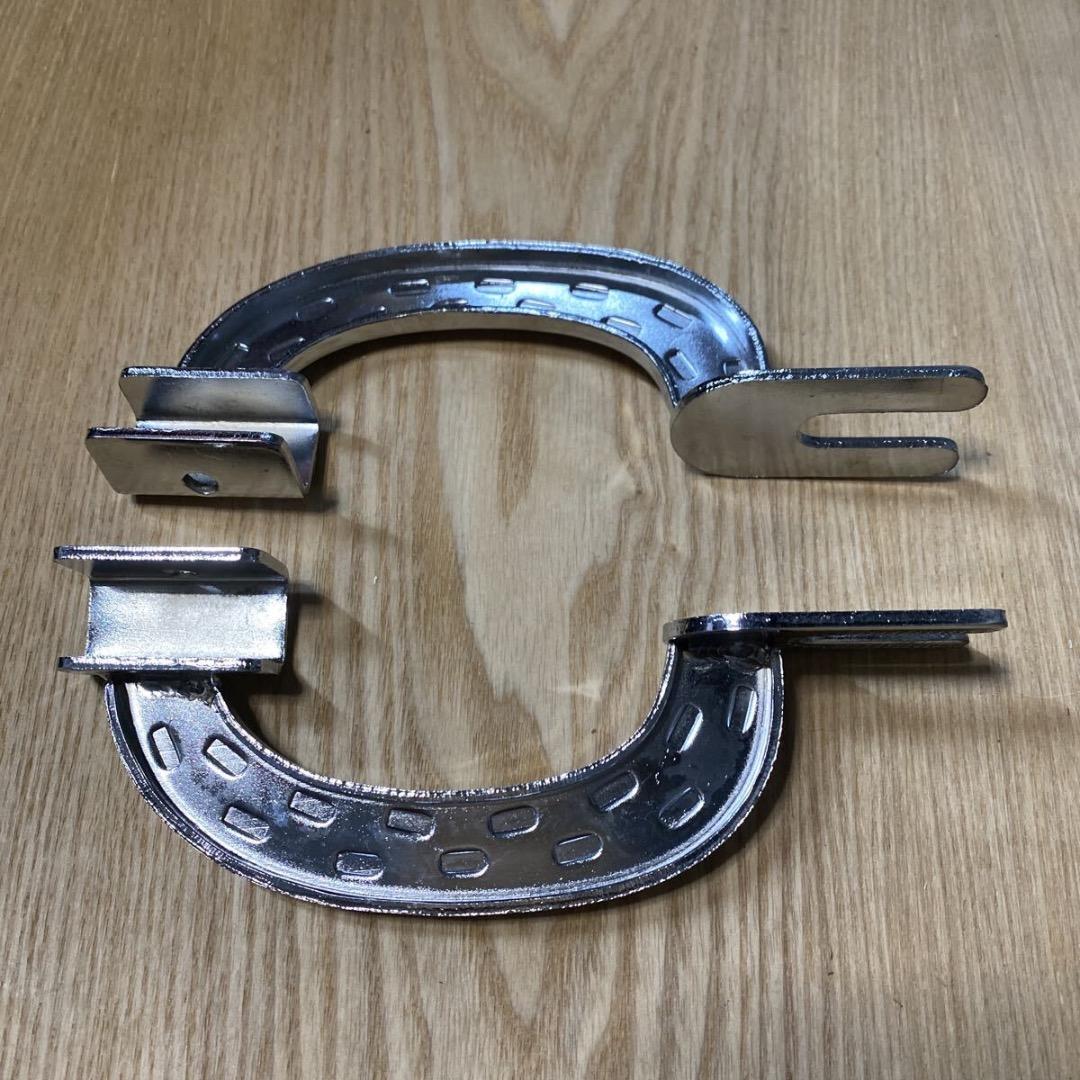 【ステップ】自転車用（BMX）系（リヤ用メッキ鉄）1セット（80年代の物）