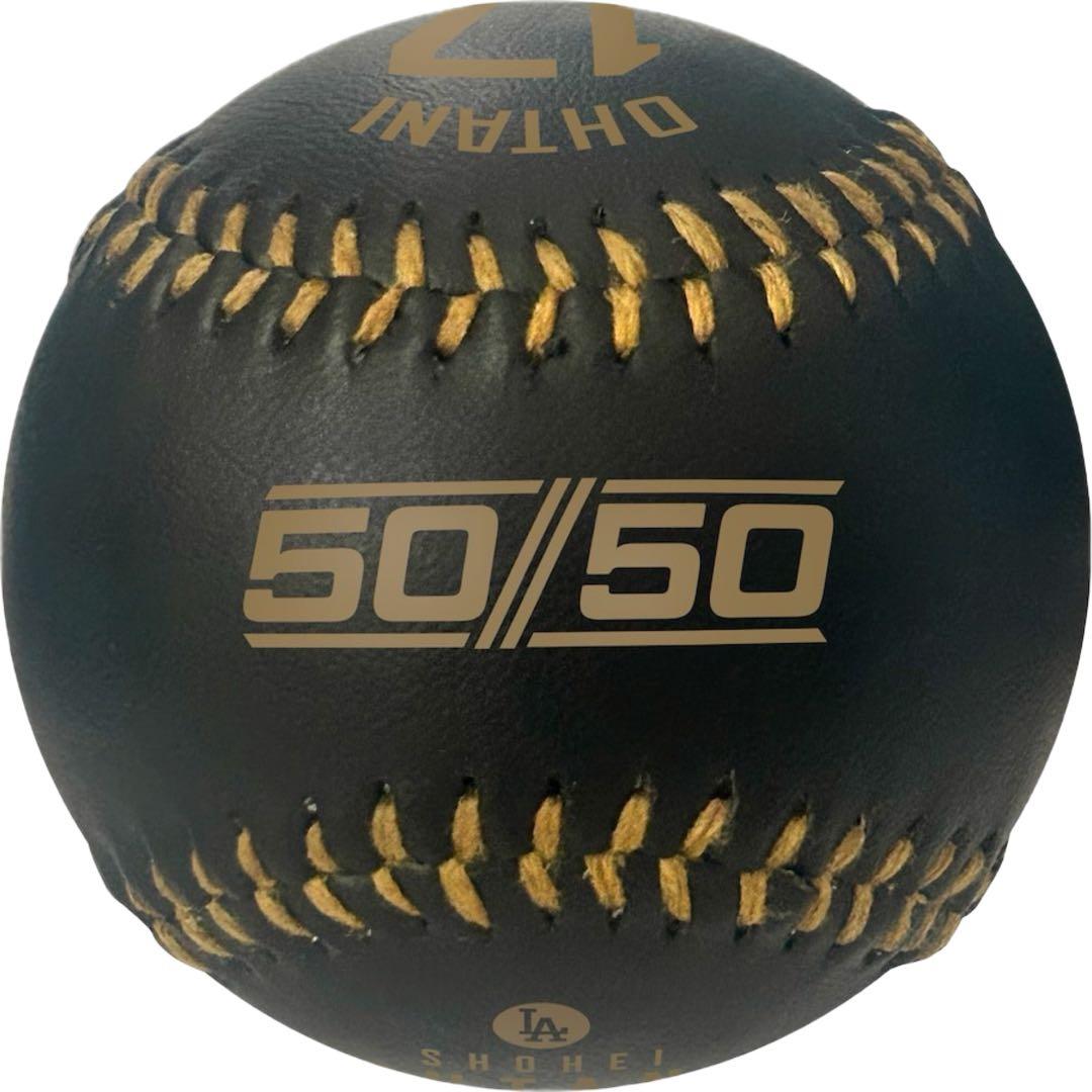 大谷翔平 シーズン50本塁打50盗塁達成記念ボール　ブラック