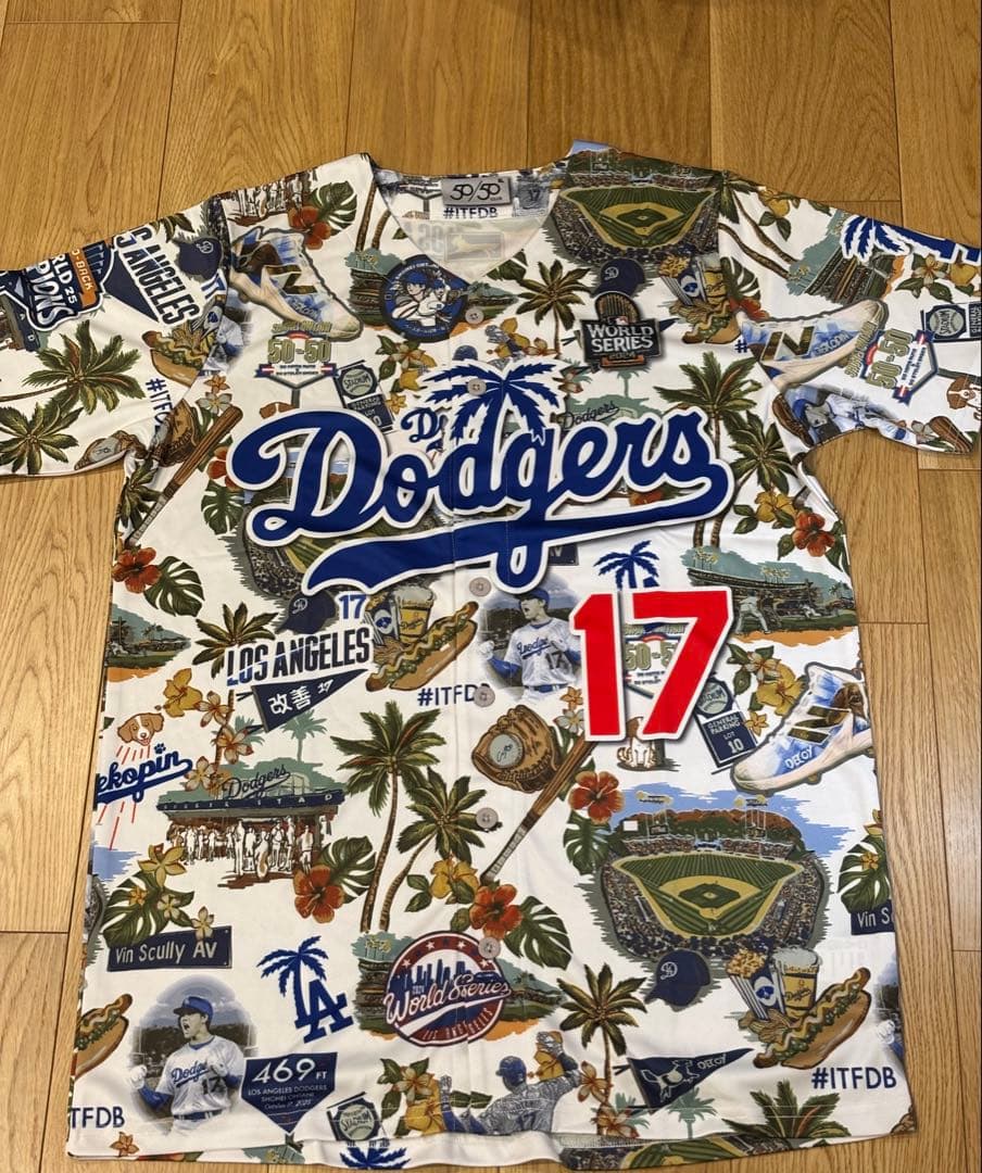大谷翔平 デザイン アロハユニフォーム 背番号17 XL ノベルティ仕様