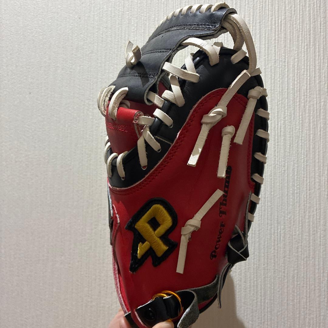 プロフェッショナルモデル 軟式野球グローブ 赤黒