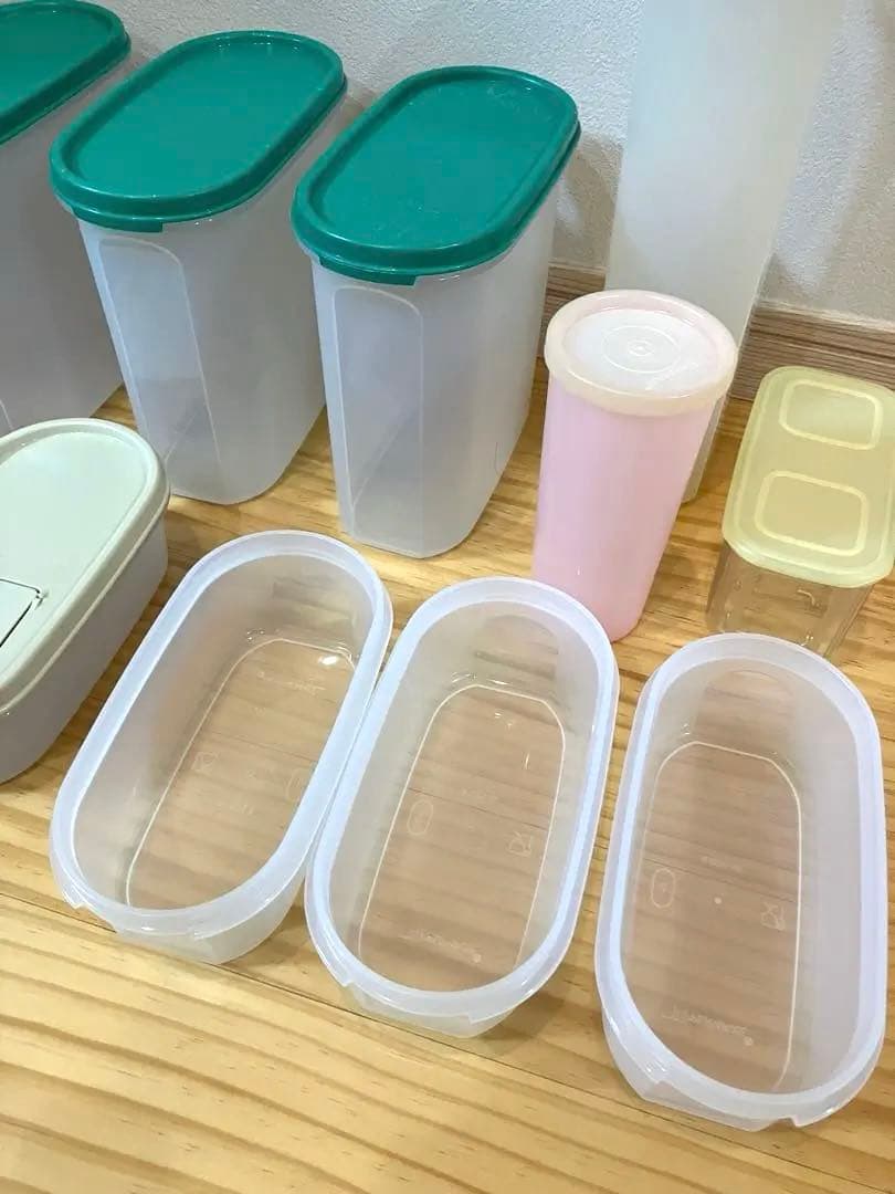 Tupperwareタッパーウェア　MM楕円7点セット　シール無し３点　他３点
