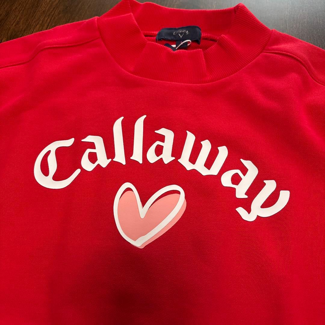 新品♡ラブキャロウェイゴルフ人気の半袖スウェットレーナーL赤Callaway