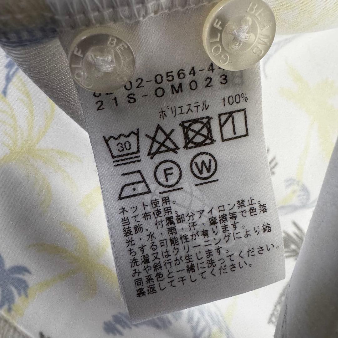 ビームスゴルフ ゴルフウェア 半袖シャツ アロハ 総柄