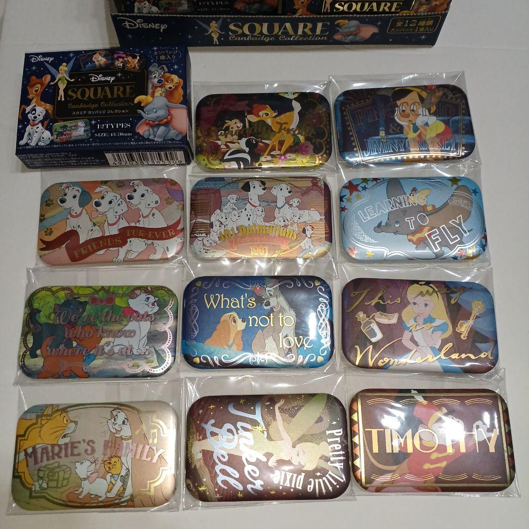 ディズニー　スクエア　カンバッジ　コレクション　セミコンプセット　11個セット
