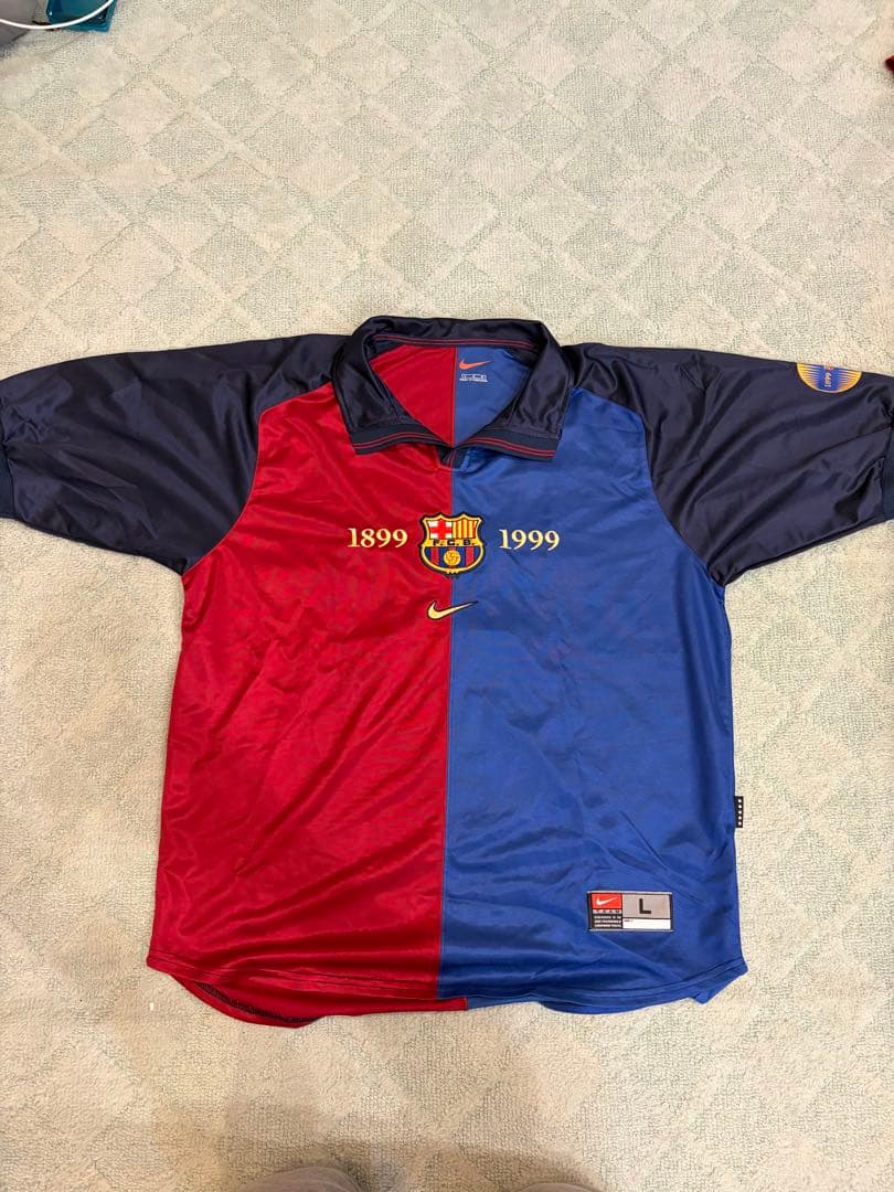 【正規品】バルセロナ 1999年記念シャツ RIVALDO 11 L パッチあり