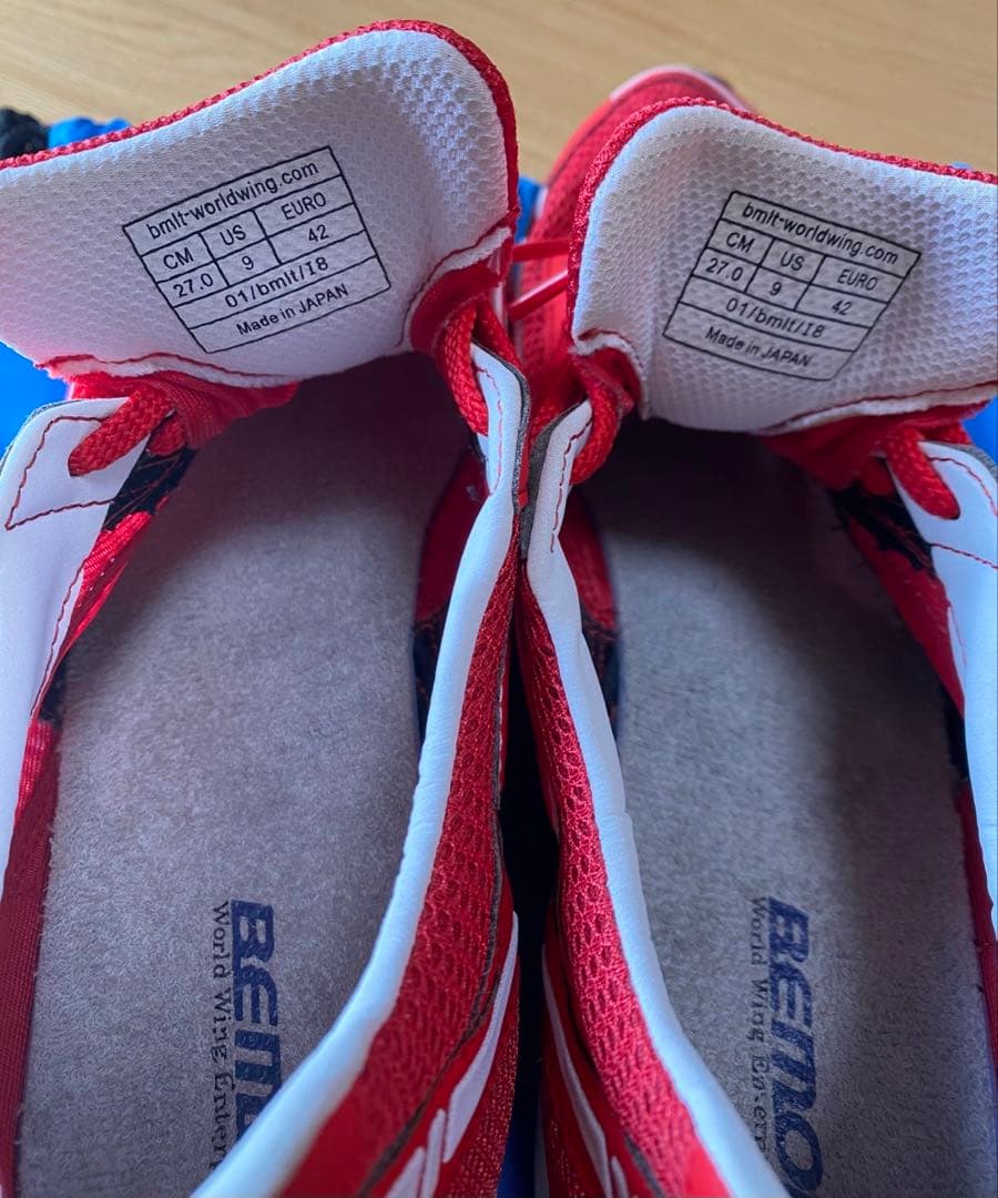 BEMOLO Running VeLo ビモロ ランニングシューズ 27cm 赤