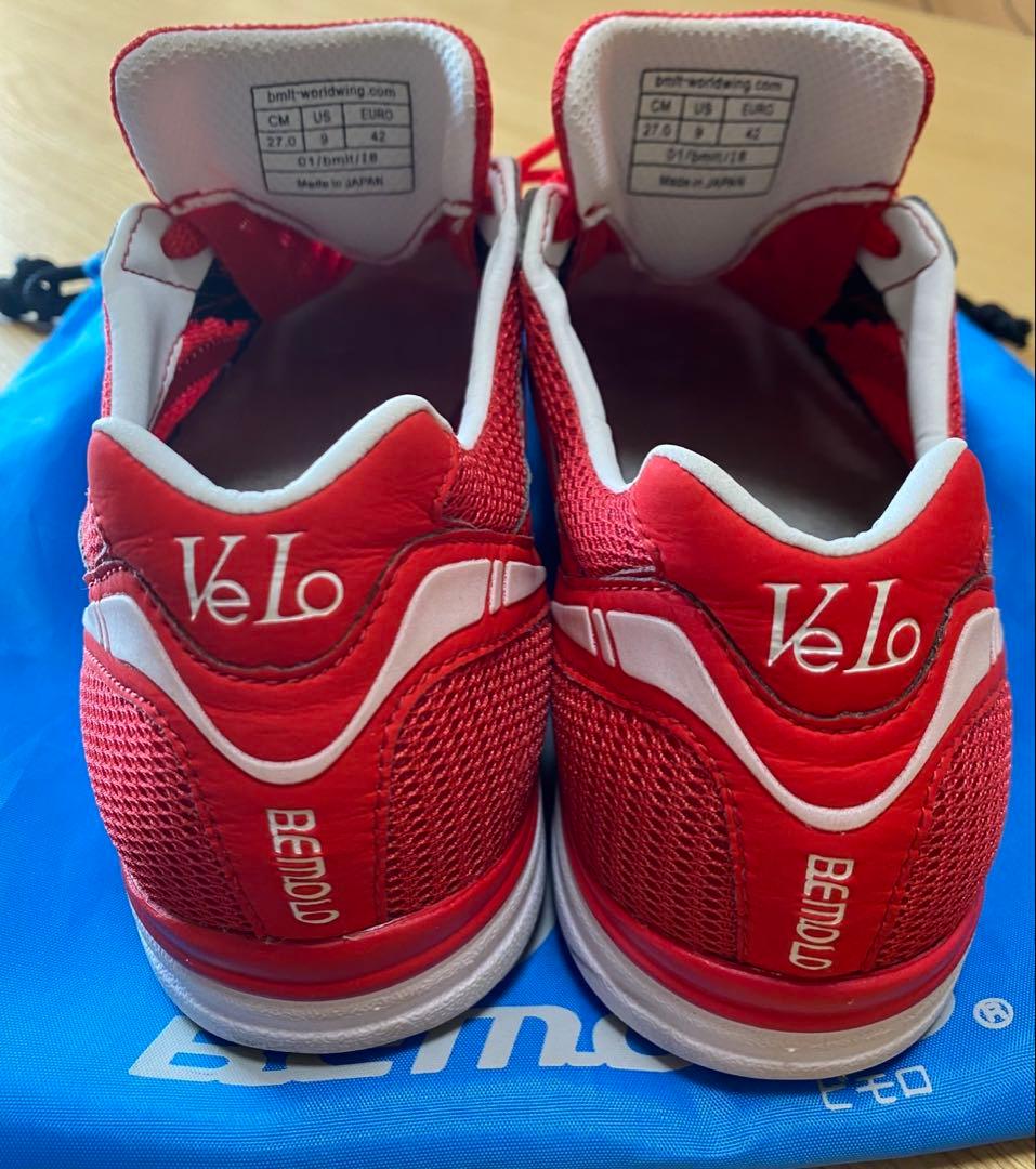 BEMOLO Running VeLo ビモロ ランニングシューズ 27cm 赤