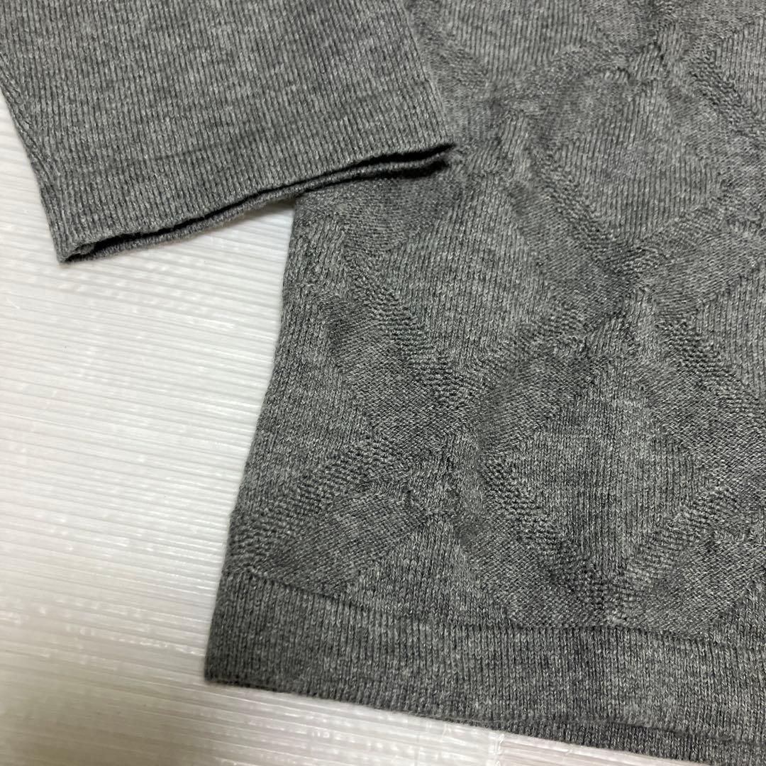 送料無料 新品 adidas GOLF アーガイル柄セーター ポロ 2XL GR