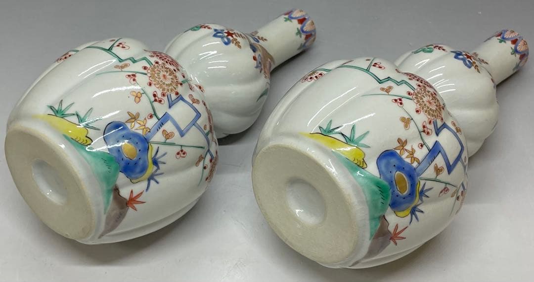 柿右衛門様式　濁手　色絵花鳥文　鳳凰文　古伊万里　四方桟共箱　共布　n2151
