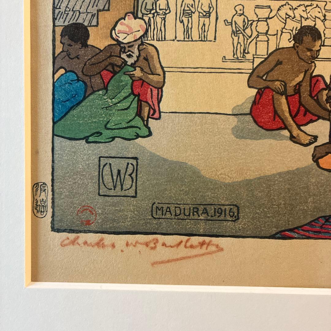 木版画　MADURA 1910 Charles van Bunschooten