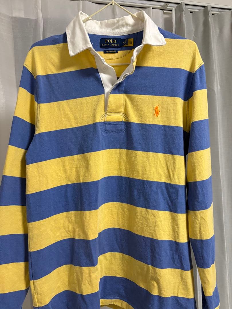 Polo Ralph Lauren 青黄色ストライプ ラガーシャツ