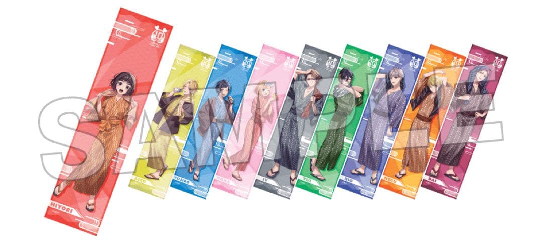 HoneyWorks 極楽湯 マフラータオル プラスセット B D 各全9種
