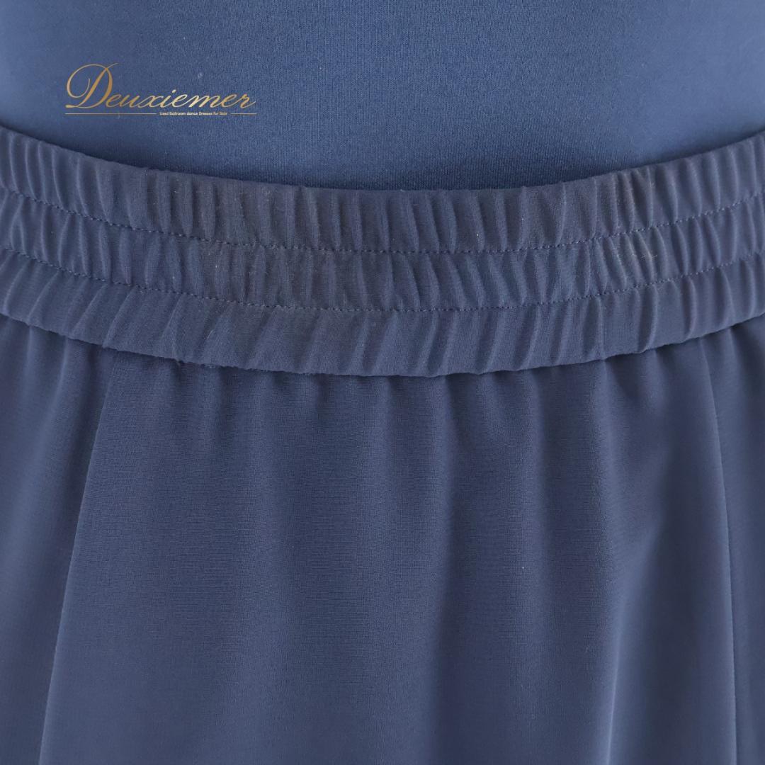 【日本製 社交ダンス衣装】ネイビー Chacott スカート 無地 軽い 薄い