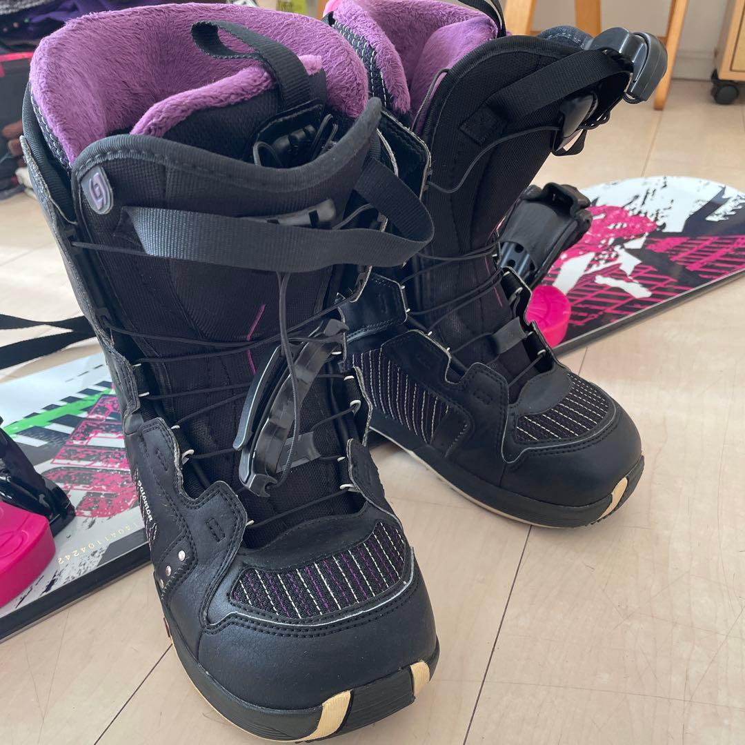 Salomon スノーボードブーツ 女性用 黒/紫