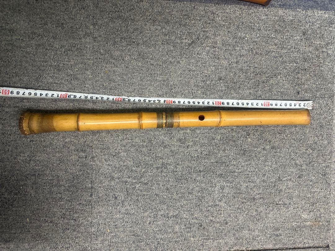 【根竹・風合い良】尺八 竹製 1尺8寸前後 / 和楽器・古管shakuhachi
